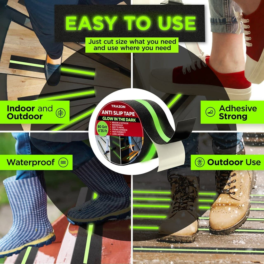 Anti Slip Tape for Stairs Outdoor/Indoor Waterproof 2 Inch x 35 Feet