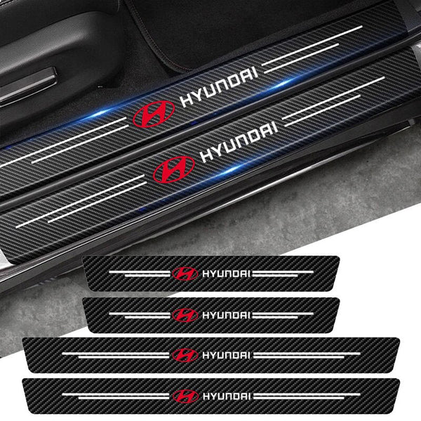 EmblazeR - Carbon Fiber Door Sill Protector 9Pcs